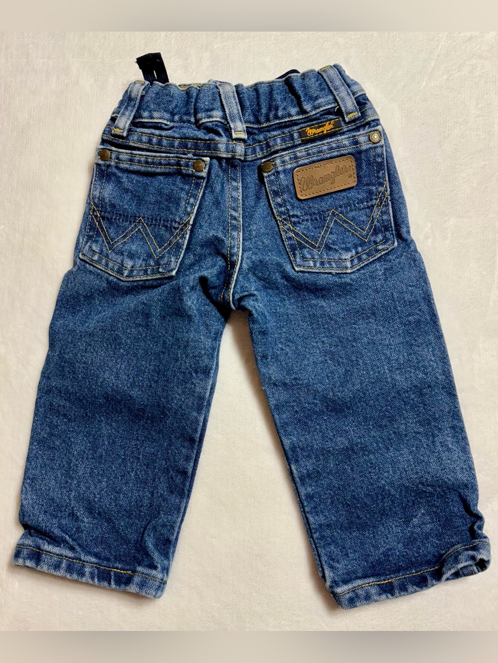 Wrangler Baby & Toddler Straight Jeans Blue Denim 1 TOD Adjustable Waist Cotton